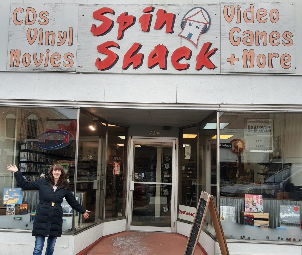 Spin Shack Storefront with Owner